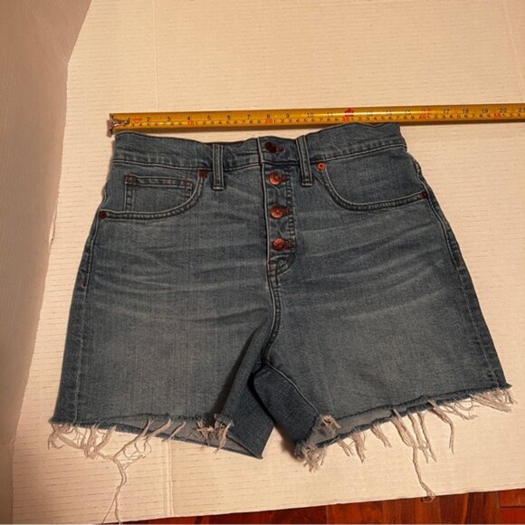 Madewell  *  Denim Shorts  Button Front Edition  High Rise  Size 27 - Picture 9 of 14